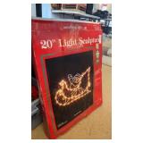 Two Outdoor Lighted Sculpture