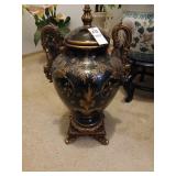 Decorated ceramic urn