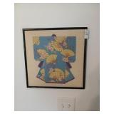 Hand stitched wall art