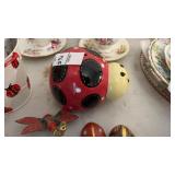 Ladybug Coin Bank, 2 Salt/Pepper Shakers, and