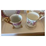 2 China Teacups and Saucers