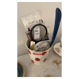 Cup of Magnifying Glasses and Office Supplies