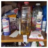 Shelf of rags,eletronectar,shoe&fabric