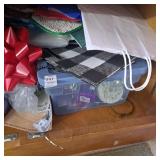 Shelf of various gift bags