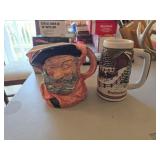 Falstaff pitcher & Budweiser stein
