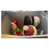 Tote of Christmas Decor Thomas Kinkade