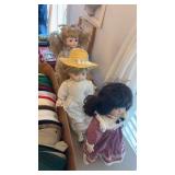 Lot of 3 Porcelain Dolls