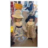 Lot of 2 Porcelain Dolls