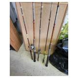 5 fishing poles