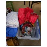 Picnic supplies in tote