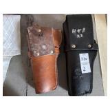 Two leather holsters