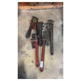 Lot of Pipe Wrenches