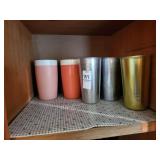 Vintage metal & plastic drink ware