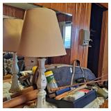 Vintage candlestick table lamp 25 1/2  inches