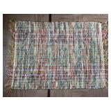 Vintage handmade rag rug  - 38 x 28 inches