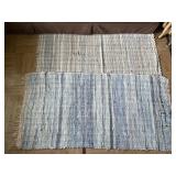 2 Vintage handmade rag rugs  - Largest- 54 x
