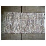 Vintage handmade rag runner rug  - 51 x 27 inches