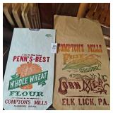 Vintage paper bag featuring the branding for