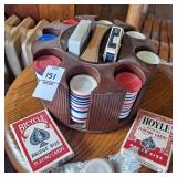 Vintage E.S. Lowe Co. revolving plastic poker