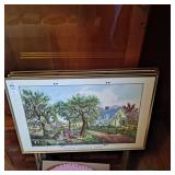 Vintage Currier & Ives American Homestead Autumn