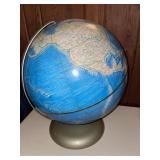 Vintage Rand McNally world portrait globe