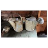 2 Galvanized Watering Cans