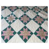 Vintage handmade quilt -74 x 64  inches