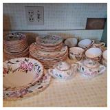 Blue ridge hand painted underglaze serve of 10