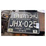 1979 Michigan License Plate Set