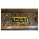 Retired State Police License Plate