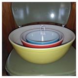 Vintage Pyrex Primary Color Nesting Mixing Bowls