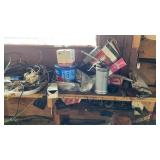 Assortment of Hardware on Shelf and Wall