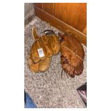 Two Baseball Gloves
