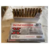 Winchester 270, 150 green shells and spent brass