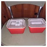 Vintage Pyrex Red Small Fridgie Refrigerator