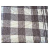 Vintage wool plaid throw blanket- 61 x 55 inches