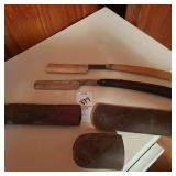 Two Vintage straight razors, one Ton-so-Rius with