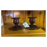 Dark Purple Candle Stick Holder