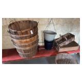 Lot of Produce Baskets and Planters