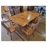 Amish made kitchen table 6 chairs