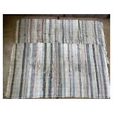 2 Vintage handmade rag rugs  - Largest- 50 x 27
