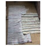 2 Vintage handmade rag rugs  - Largest- 57 x 27