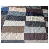 Vintage patchwork heavy quilt/ knotted - 84 x 68