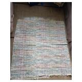 2 Vintage matching handmade rag rugs  - Largest-