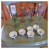 Vintage (5)cordial glasses,Nippon porcelain