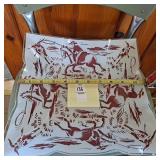 Vintage 1950s Western cowboy themed glass ceiling