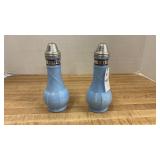 Jeannette Glass Delphite Blue Basket Weave salt