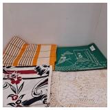 Vintage table clothes,  1 hand crossed stitched