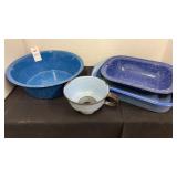 Vintage Blue Speckled Enamel Ware