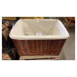Laundry Basket w/ Removable Liner and Wooden
